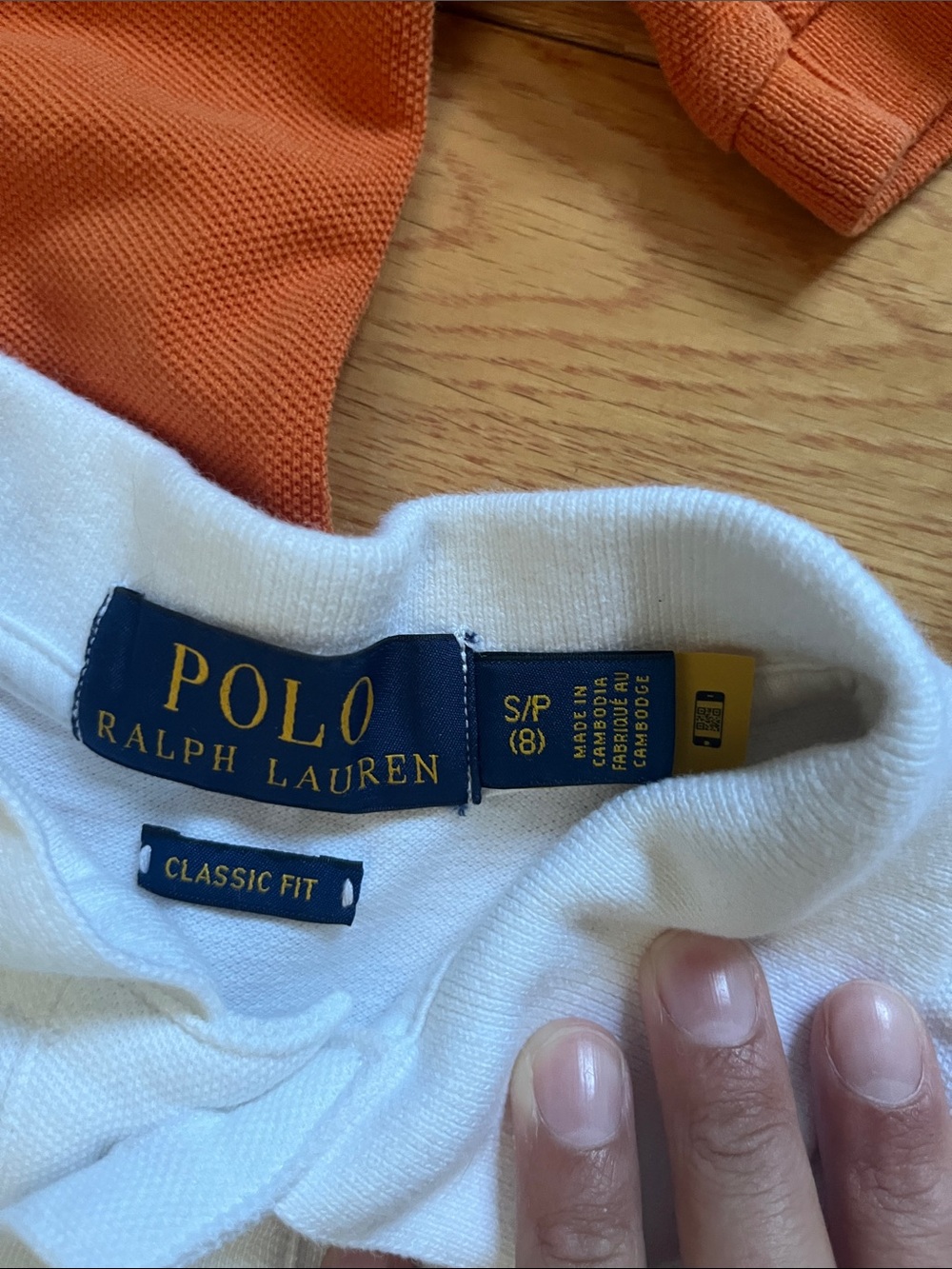 Polo by Ralph Lauren Kids Polo Trio — White, Navy & Orange - Picture 4 of 4